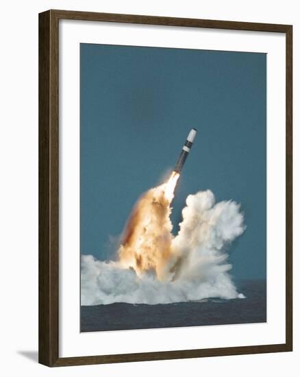 Underwater Launch of a Trident Ballistic Missile from a Submarine-null-Framed Photo