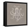 Underwater Life XI Greige-Daphne Brissonnet-Framed Stretched Canvas