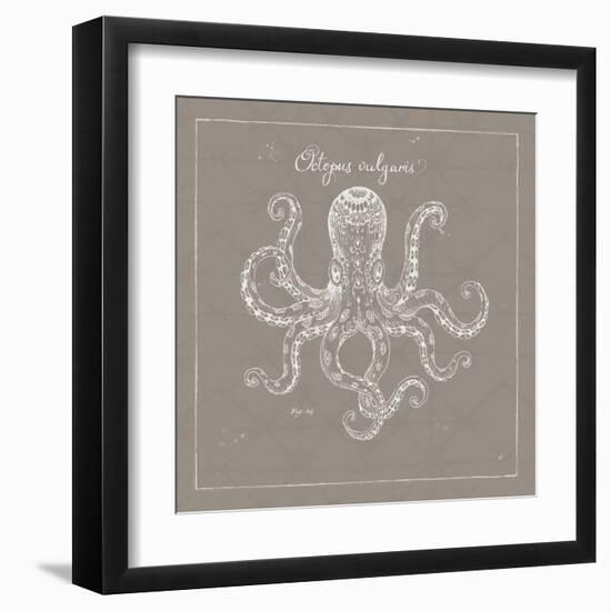 Underwater Life XI Greige-Daphne Brissonnet-Framed Art Print