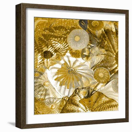 Underwater Perspective in Gold-Charlie Carter-Framed Art Print