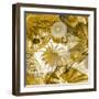 Underwater Perspective in Gold-Charlie Carter-Framed Art Print