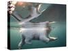 Underwater Polar Bear, Hudson Bay, Nunavut, Canada-Paul Souders-Stretched Canvas