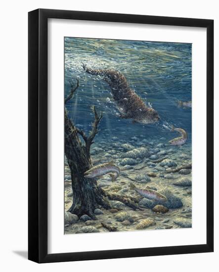 Underwater Pursuit-Jeff Tift-Framed Giclee Print