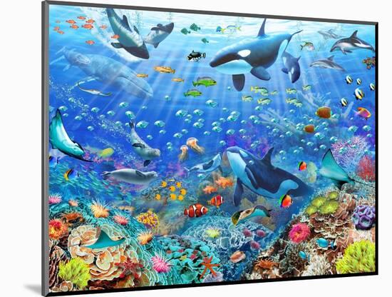 Underwater Scene-Adrian Chesterman-Mounted Art Print