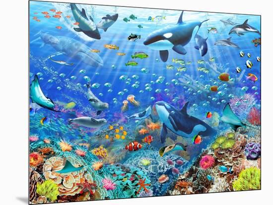 Underwater Scene-Adrian Chesterman-Mounted Art Print