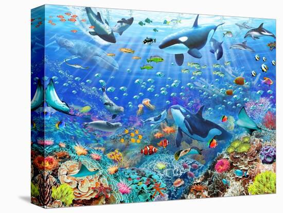 Underwater Scene-Adrian Chesterman-Stretched Canvas