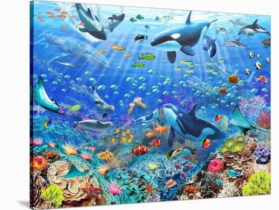 Underwater Scene-Adrian Chesterman-Stretched Canvas