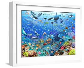 Underwater Scene-Adrian Chesterman-Framed Art Print