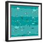 Underwater Sea Landscape Background-Popmarleo-Framed Art Print