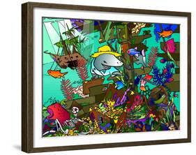 Underwater Shark-Howie Green-Framed Giclee Print