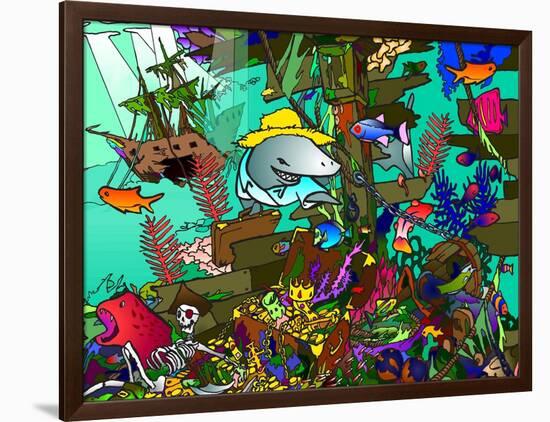 Underwater Shark-Howie Green-Framed Giclee Print