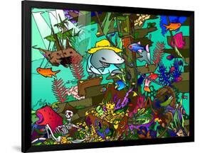 Underwater Shark-Howie Green-Framed Giclee Print