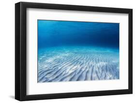 Underwater Shoot of an Infinite Sandy Sea Bottom with Clear Blue Water and Waves on its Surface-Dudarev Mikhail-Framed Premium Photographic Print