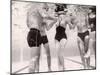Underwater Shot of Actress Daphne Dayle in Topless, One Piece Swim Suit by Designer Ruben Torres-Paul Schutzer-Mounted Photographic Print