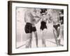 Underwater Shot of Actress Daphne Dayle in Topless, One Piece Swim Suit by Designer Ruben Torres-Paul Schutzer-Framed Photographic Print