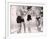 Underwater Shot of Actress Daphne Dayle in Topless, One Piece Swim Suit by Designer Ruben Torres-Paul Schutzer-Framed Photographic Print