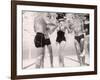 Underwater Shot of Actress Daphne Dayle in Topless, One Piece Swim Suit by Designer Ruben Torres-Paul Schutzer-Framed Photographic Print