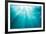 Underwater sunbeams, Kailua Bay, Oahu, Hawaii-Mark A Johnson-Framed Photographic Print