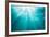 Underwater sunbeams, Kailua Bay, Oahu, Hawaii-Mark A Johnson-Framed Photographic Print