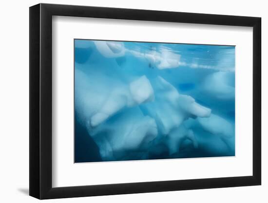 Underwater View of Glacial Ice in Orne Harbor, Antarctica, Polar Regions-Michael Nolan-Framed Photographic Print