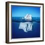 Underwater View of Iceberg with Beautiful Transparent Sea on Background-Alones-Framed Photographic Print