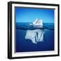 Underwater View of Iceberg with Beautiful Transparent Sea on Background-Alones-Framed Photographic Print