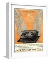 Underwood Portable Typewriters Equipment, USA, 1922-null-Framed Giclee Print