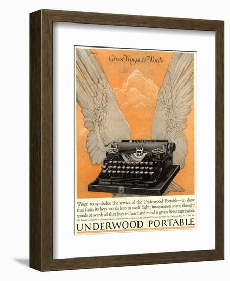 Underwood Portable Typewriters Equipment, USA, 1922-null-Framed Giclee Print