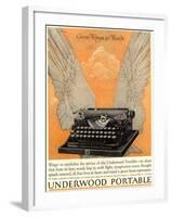 Underwood Portable Typewriters Equipment, USA, 1922-null-Framed Giclee Print