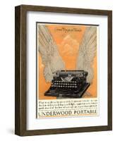 Underwood Portable Typewriters Equipment, USA, 1922-null-Framed Premium Giclee Print