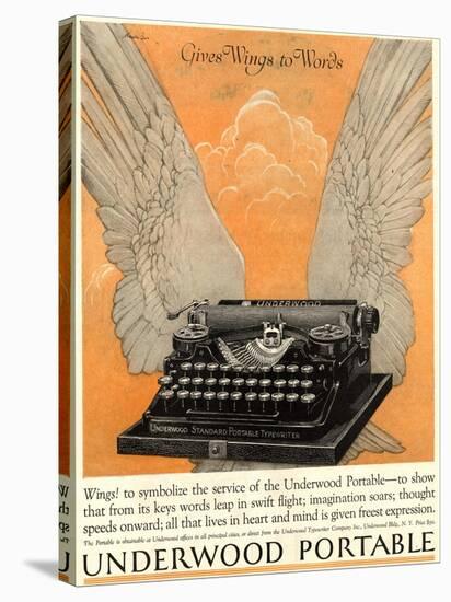 Underwood Portable Typewriters Equipment, USA, 1922-null-Stretched Canvas