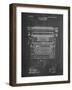 Underwood Typewriter Patent-Cole Borders-Framed Art Print