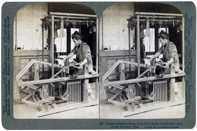 Peasant Housewife Weaving Cotton Cloth, Japan, 1904