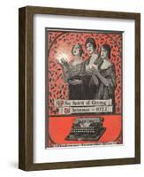 Underwood, Underwood Typewriters, USA, 1920-null-Framed Giclee Print