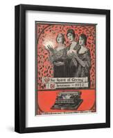 Underwood, Underwood Typewriters, USA, 1920-null-Framed Giclee Print