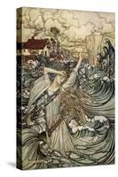 Undine by Friedrich de la Motte Fouqué-Arthur Rackham-Stretched Canvas