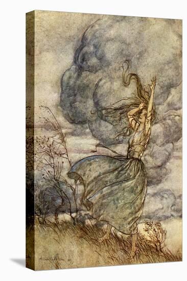 Undine by Friedrich de la Motte Fouqué-Arthur Rackham-Stretched Canvas