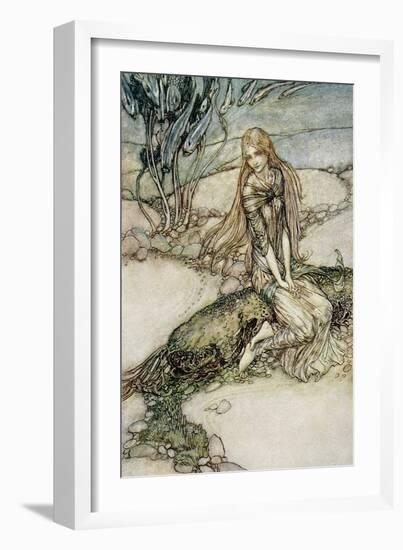 Undine, Illustration from the book by Baron Friedrich de la Motte Fouque-Arthur Rackham-Framed Giclee Print