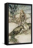 Undine, Illustration from the book by Baron Friedrich de la Motte Fouque-Arthur Rackham-Framed Stretched Canvas