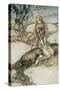 Undine, Illustration from the book by Baron Friedrich de la Motte Fouque-Arthur Rackham-Stretched Canvas