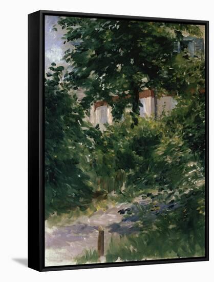 Une Allee dans le Jardin de Rueil-Edouard Manet-Framed Stretched Canvas