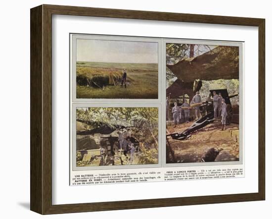 Une Batterie, Piece a Longue Portee, Batterie En Foret-Jules Gervais-Courtellemont-Framed Photographic Print