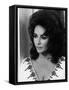 Une Belle Tigresse ZEE & CO by Brian Hutton with Elizabeth Taylor, 1972 (b/w photo)-null-Framed Stretched Canvas