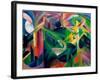 Une Biche Dans Un Enclos  (Deer in Cloister Garden) Peinture De Franz Marc (1880-1916) 1912 - Oil-Franz Marc-Framed Giclee Print