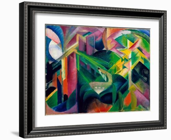 Une Biche Dans Un Enclos  (Deer in Cloister Garden) Peinture De Franz Marc (1880-1916) 1912 - Oil-Franz Marc-Framed Giclee Print