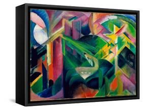 Une Biche Dans Un Enclos  (Deer in Cloister Garden) Peinture De Franz Marc (1880-1916) 1912 - Oil-Franz Marc-Framed Stretched Canvas