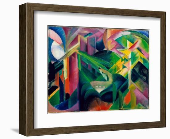 Une Biche Dans Un Enclos  (Deer in Cloister Garden) Peinture De Franz Marc (1880-1916) 1912 - Oil-Franz Marc-Framed Giclee Print