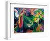 Une Biche Dans Un Enclos  (Deer in Cloister Garden) Peinture De Franz Marc (1880-1916) 1912 - Oil-Franz Marc-Framed Giclee Print