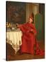 Une Bonne Bouteille, or a Good Bottle, 1880S-Andrea Landini-Stretched Canvas