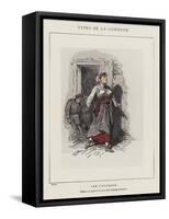 Une Citoyenne, Preposee a La Garde De La Rue De Lille, Faubourg St-Germain-Charles Albert d'Arnoux Bertall-Framed Stretched Canvas